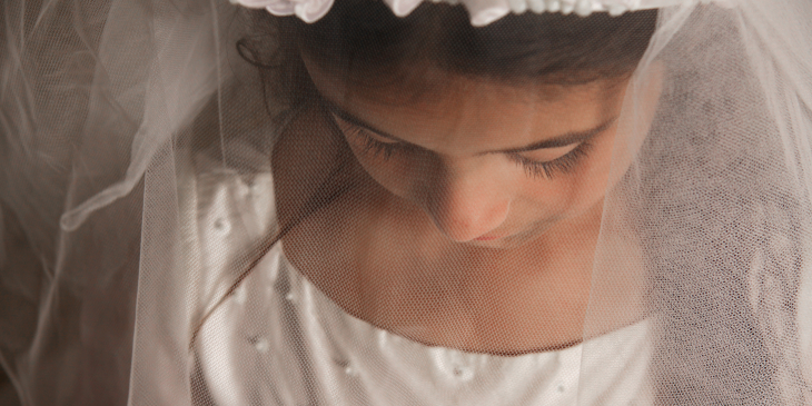 Traurige Kinderbraut